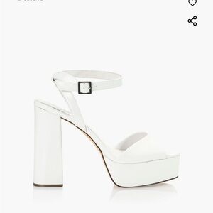Browns B2 platform white heels